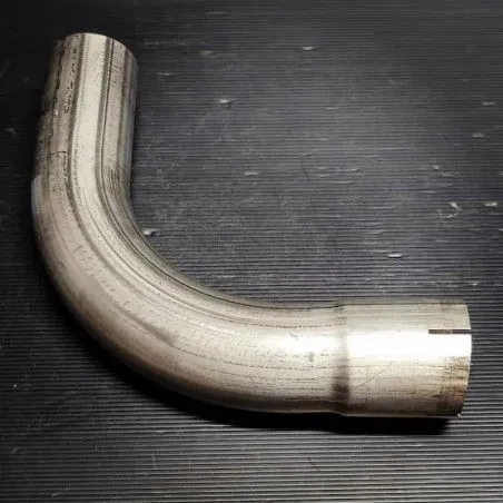 Curva a 90 gradi, di 63.5 mm, spessore 1,5 mm, di acciaio inossidabile