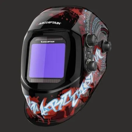 ARCCAPTAIN Schweißhelm – Große Sicht 10×9,3 Cm, Automatische Verdunkelung, True Color, USB-LED, Solar ARCCAPTAIN Schweißhelm – Große Sicht 10×9,3 Cm, Automatische Verdunkelung, True Color, USB-LED, Solar