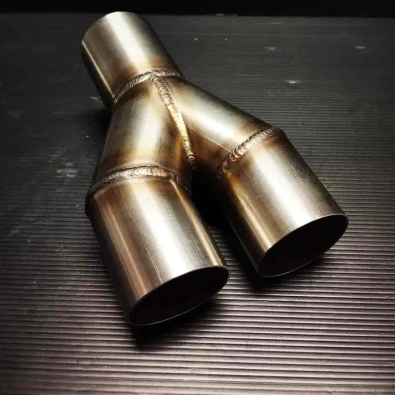 Tuyau En Y En Acier Inoxydable - Diamètre 76mm - Adaptateur Tuyau D'Échappement 1x76 Vers 2x76mm